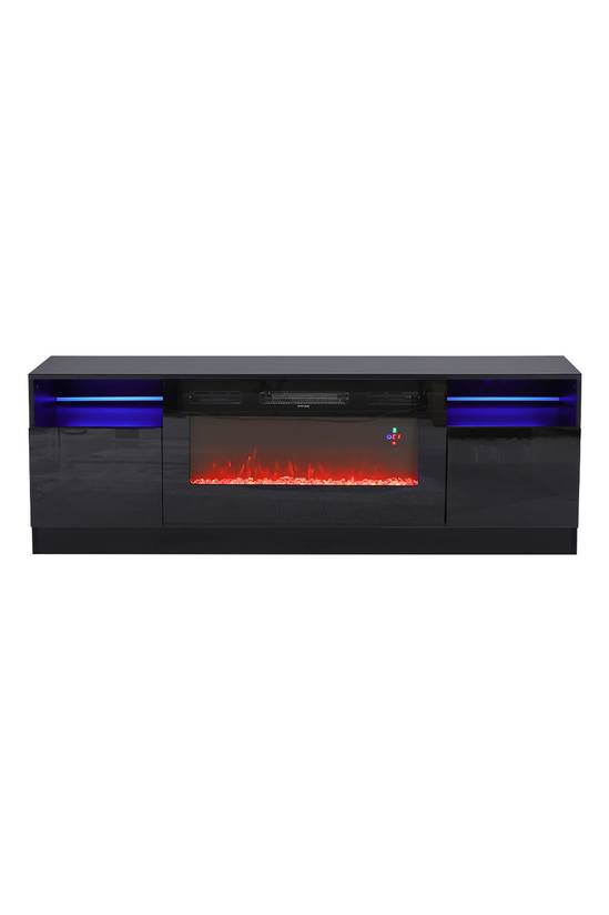Recessed Electric Fireplace TV Stand with Remote Control