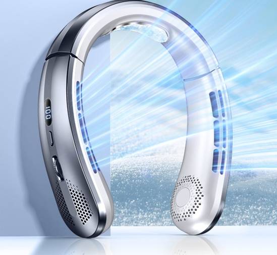 100-Speed Portable Ultra Quiet Bladeless Neck Fan