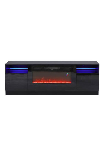Recessed Electric Fireplace TV Stand with Remote Control