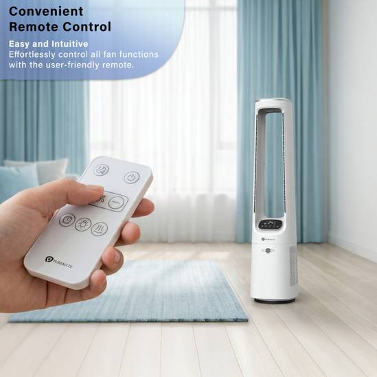 40" Bladeless Tower Fan with Energy-Saving 45W DC Motor