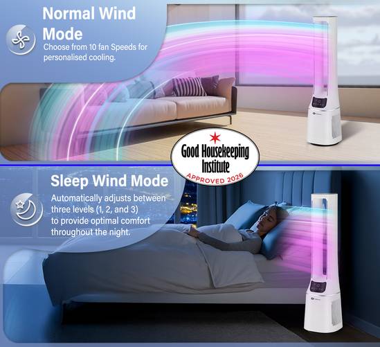 PureMate 2-in-1 Bladeless Fan & HEPA Air Purifier - White
