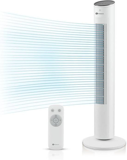 43-Inch Oscillating Tower Fan – White