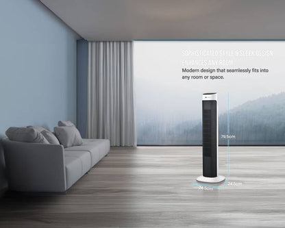 32-inch Oscillating Tower Fan with Timer, Sleep Mode and Remote Control