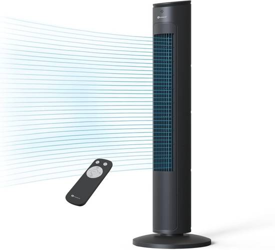 43-Inch Oscillating Tower Fan – Black