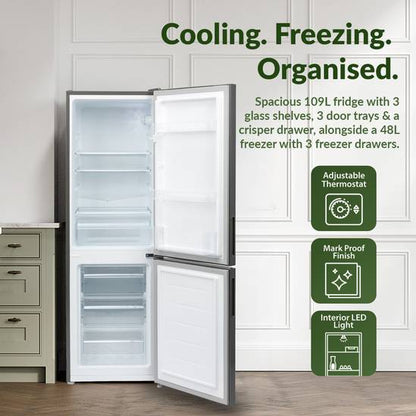 157L Freestanding Fridge Freezer 70/30 144cm Height