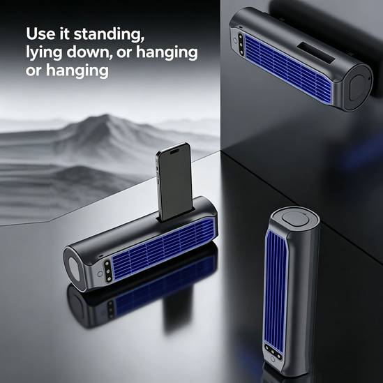 Bladeless Air Conditioner Fan with Phone Holder