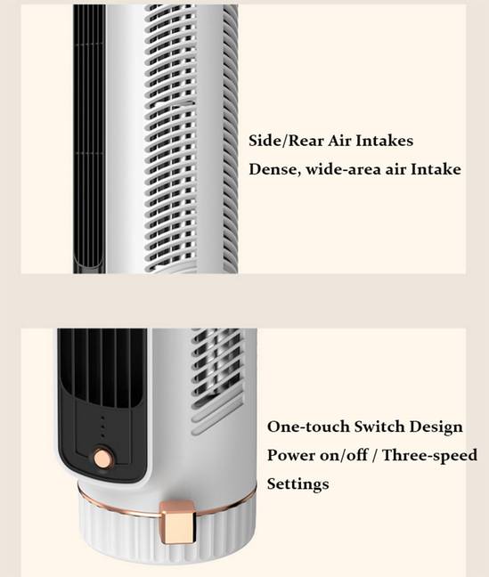 Blade-Less Tower Fan for Home Use