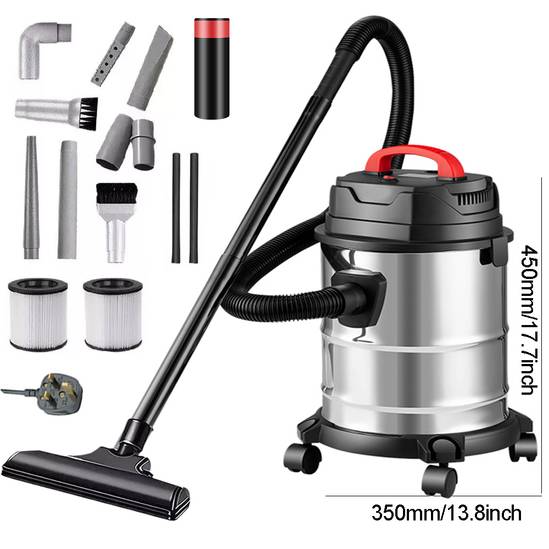 Wet Dry Bagless Cylinder Vacuum Cleaner 20L Capacity
